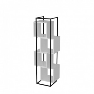 Biblioteca Salvador, Model Prada, Negru/Alb - Img 3