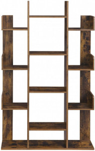 Biblioteca Vasagle, Model Jacob, 86x25x140 cm, Maro Rustic - Img 8