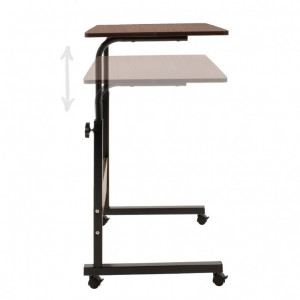Birou ajustabil Pako World, model Piper, 60x69-90x40 cm, Stejar inchis/Negru - Img 3