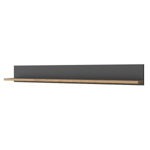 Birou cu Biblioteca Pako World, model Goldie, 160x161.8x45 cm, Antracit/Natural - Img 6