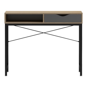 Birou Model Kama, Stejar sonoma/Gri/Negru, 95x48x76 cm - Img 2