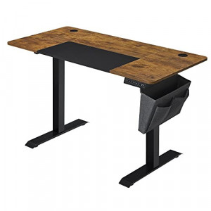 Cadru pentru Birou Songmics, model Jennifer, 140x72-120x60 cm, Maro antichizat/Negru - Img 2