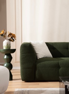 Canapea 3 locuri Cady Verde 235x100x72 cm - Img 3