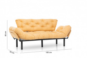 Canapea Extensibila, 3 Locuri Nitta Triple Mustard - Img 4