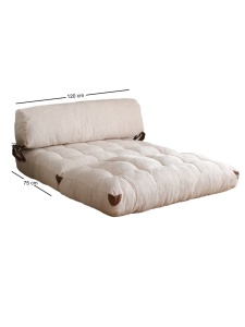 Canapea extensibilă cu 2 locuri Fold Alb 120x79x75 cm - Img 9