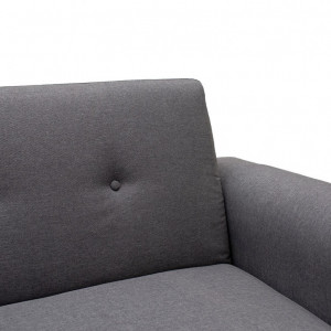Canapea extensibila cu 3 locuri, gri Carmelo 214x80x86cm - Img 5