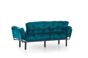 Canapea extensibilă cu 3 locuri Nitta Verde inchis 225x70 cm - Img 12
