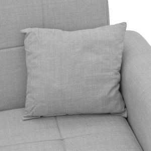 Canapea Extensibila Lincoln, gri deschis, 3 locuri, 225x75x85 cm - Img 6