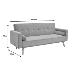 Canapea Extensibila Success, antracit, 3 locuri, 190x80x84 cm - Img 9