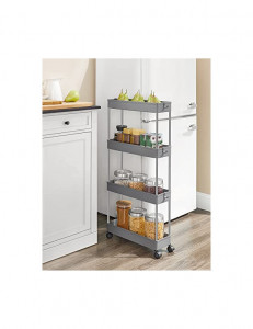 Carucior pentru depozitare, Songmics, Gri, KSC008G01, 40 x 12 x 86 cm - Img 3