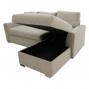 Coltar canapea extensibila colt stanga Belle bej 236x164x88cm - Img 6