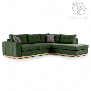 Coltar Stanga Boston Verde Inchis - Gri Inchis - Natural 280x225x95 cm