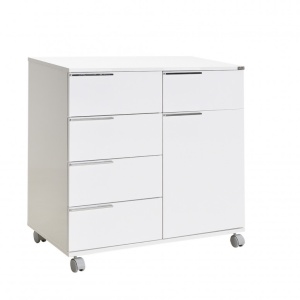 Comoda Model ADR-415, Alb lucios, 85x44x81 cm - Img 12
