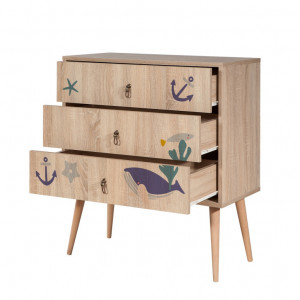 Comoda Model City V9, Multicolor, 80x40x89 cm - Img 3