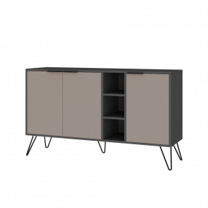 Comoda Model Clara, Antracit/Bej, 142x35.6x142 cm - Img 3