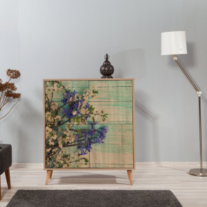 Comoda Model G62:G67, Stejar sonoma, 95x36x111 cm - Img 2