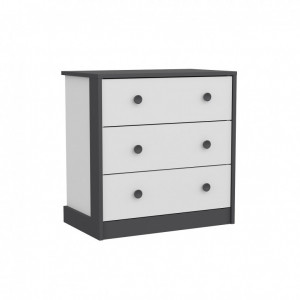 Comoda Model Life, Antracit/Alb, 72x42x74 cm - Img 3