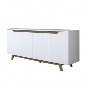 Comoda Model Rafaelo, Alb/Nuc, 180x45x78.5 cm - Img 1