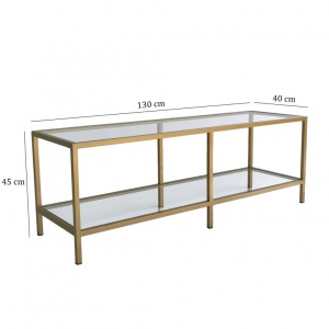 Comoda TV Salvador, Model Basic, 130x45x40 cm, Stejar - Img 9