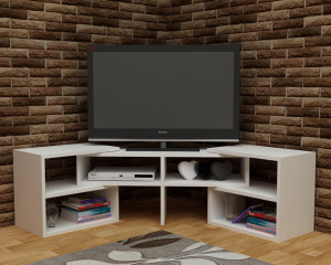 Comoda TV Salvador, Model Care, 138.6x40x29.5 cm, Alb - Img 4