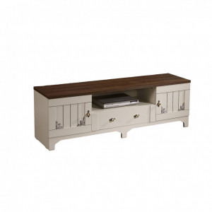 Comoda TV Salvador, Model Gazel170Lk, 170x52x45 cm, Alb/Maro - Img 2