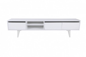 Comoda TV Salvador, Model Graz, 180x30x45 cm, Alb - Img 2