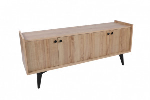 Comoda TV Salvador, Model Hanoi, 150x40x62 cm, Stejar - Img 2