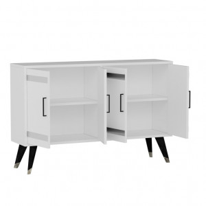 Comoda TV Salvador, Model İlda, 120x80x30 cm, Alb - Img 4