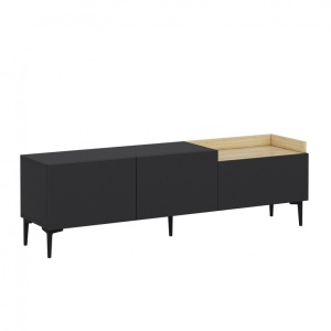 Comoda TV Salvador, Model Mia, 160x48x37 cm, Antracit - Img 9