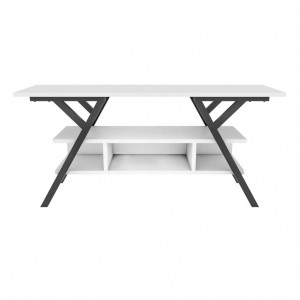 Comoda TV Salvador, Model Minerva, 120x55x35 cm, Negru/Alb - Img 5