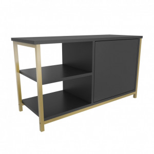 Comoda TV Salvador, Model Muskegon, 89.6x50.8x35.3 cm, Auriu/Antracit - Img 4