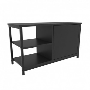 Comoda TV Salvador, Model Muskegon, 89.6x50.8x35.3 cm, Negru/Antracit - Img 4
