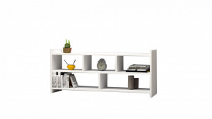 Comoda TV Salvador, Model Pera, 120x55x28 cm, Alb - Img 2