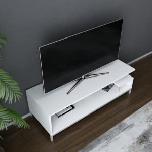 Comoda TV Salvador, Model Reilly, 120x37.6x44.6 cm, Alb - Img 3
