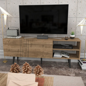 Comoda TV Salvador, Model Ronas, 160x38.6x35 cm, Nuc - Img 1