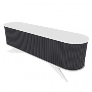 Comoda TV Salvador, Model Stor, 180x60x43 cm, Antracit/Alb - Img 4