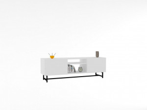 Comoda TV Salvador, Model Tugi, 150x50x36.8 cm, Alb - Img 3