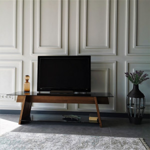 Comoda TV Salvador, Model TV201, 158x45x40 cm, Stejar - Img 3
