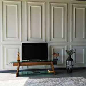 Comoda TV Salvador, Model TV202, 158x45x40 cm, Stejar - Img 6