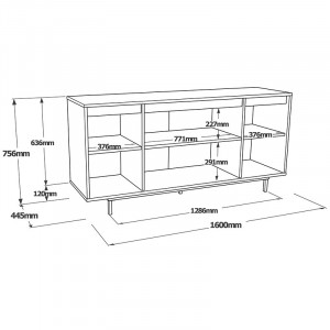 Consola Jethro sonoma - wenge 160x44.5x75.5cm - Img 6