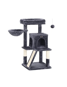 Copac pentru pisici, Feandrea, PCT51W, Gri, 48 x 48 x 96 cm - Img 1