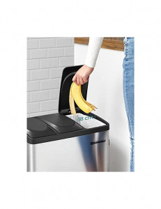 Cos de reciclare, Songmics, 54L, Silver+Black, LTB54L - Img 6