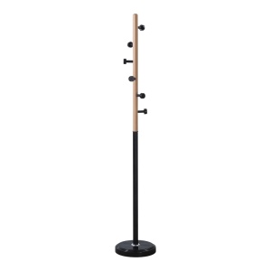 Cuier Sinem, negru/natural, 30x30x175 cm