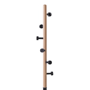 Cuier Sinem, negru/natural, 30x30x175 cm - Img 2