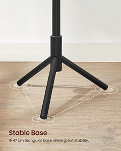 Cuier tip pom Model Sawyer, Negru, 47x47x175 cm - Img 5