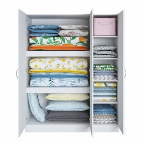Dulap haine Model BA105, Alb, 145x55x181.8 cm - Img 12