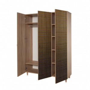 Dulap haine Model Mode-220, Stejar sonoma, 135x52x192 cm - Img 6
