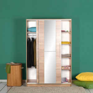 Dulap haine Model SWD-512-SN-2, Stejar sonoma, 120x40x187 cm - Img 2