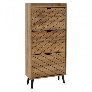 Dulap Pantofi Model Boone, Stejar sonoma, 60x23.8x131.6 cm