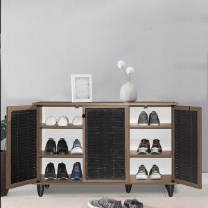 Dulap Pantofi Model Nathalia III, Stejar sonoma / Nuc, 105x35x66 cm - Img 5